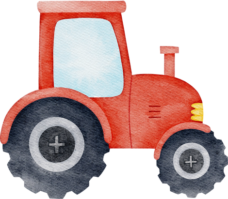 Watercolor Tractor illustration