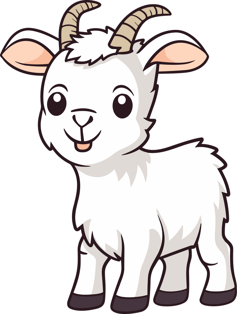 Cute goat cartoon