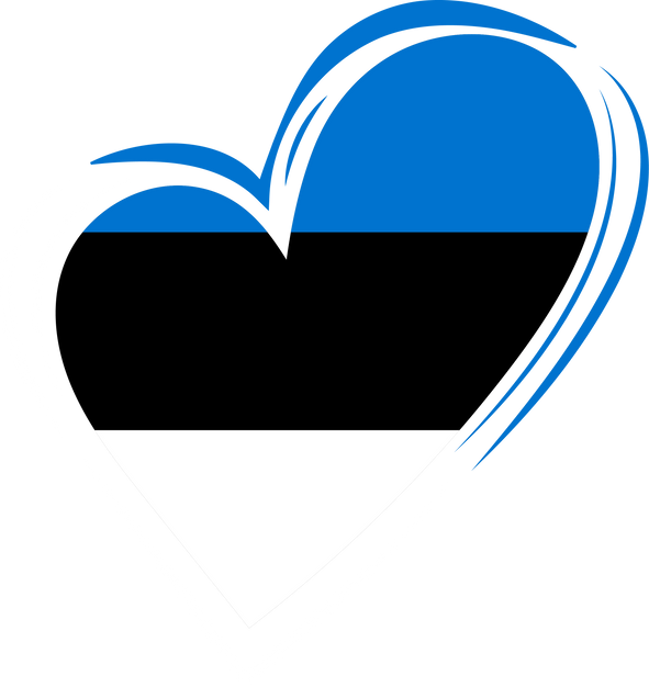 Estonia Flag in Heart Shape