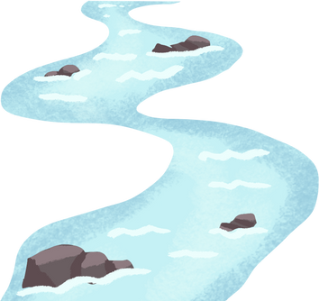 Blue River Illustration