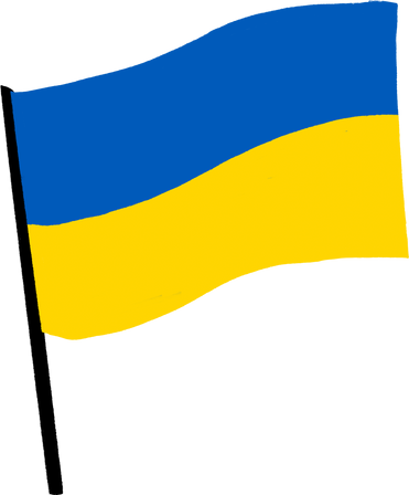 Handdrawn Organic Ukraine Flag