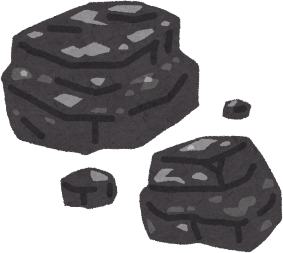 Hand-Drawn Illustration of Coal