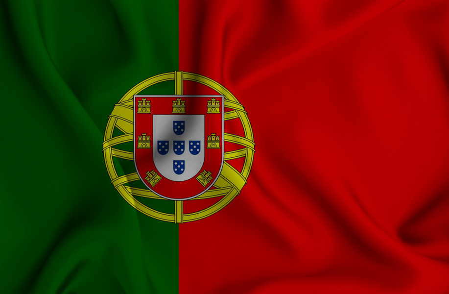 waving flag of Portugal